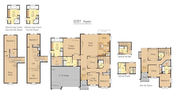 Aspen - 2 Story House Plans